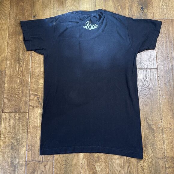 Logic YSIV Tour Merch Size Small Mug Shot Graphic Black T Shirt Slim Fit - Picture 4 of 4
